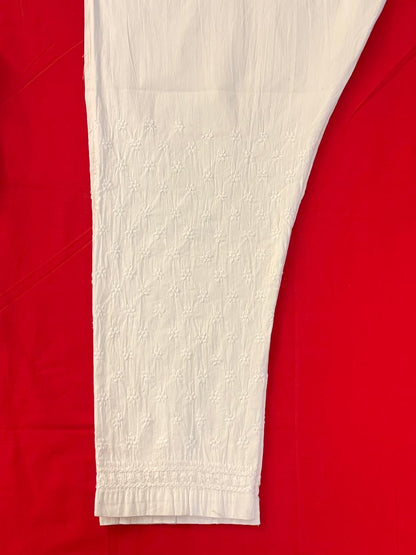 Stretchable Pants (Chikankari Free Size Bottom-Comfort Fit)