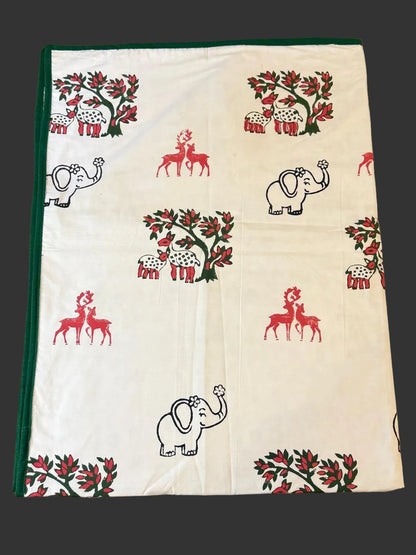 Forest Whispers: 3-Layered Reversible Dohar for Kids (0–7 Years)