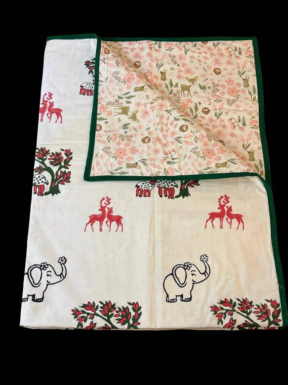 Forest Whispers: 3-Layered Reversible Dohar for Kids (0–7 Years)
