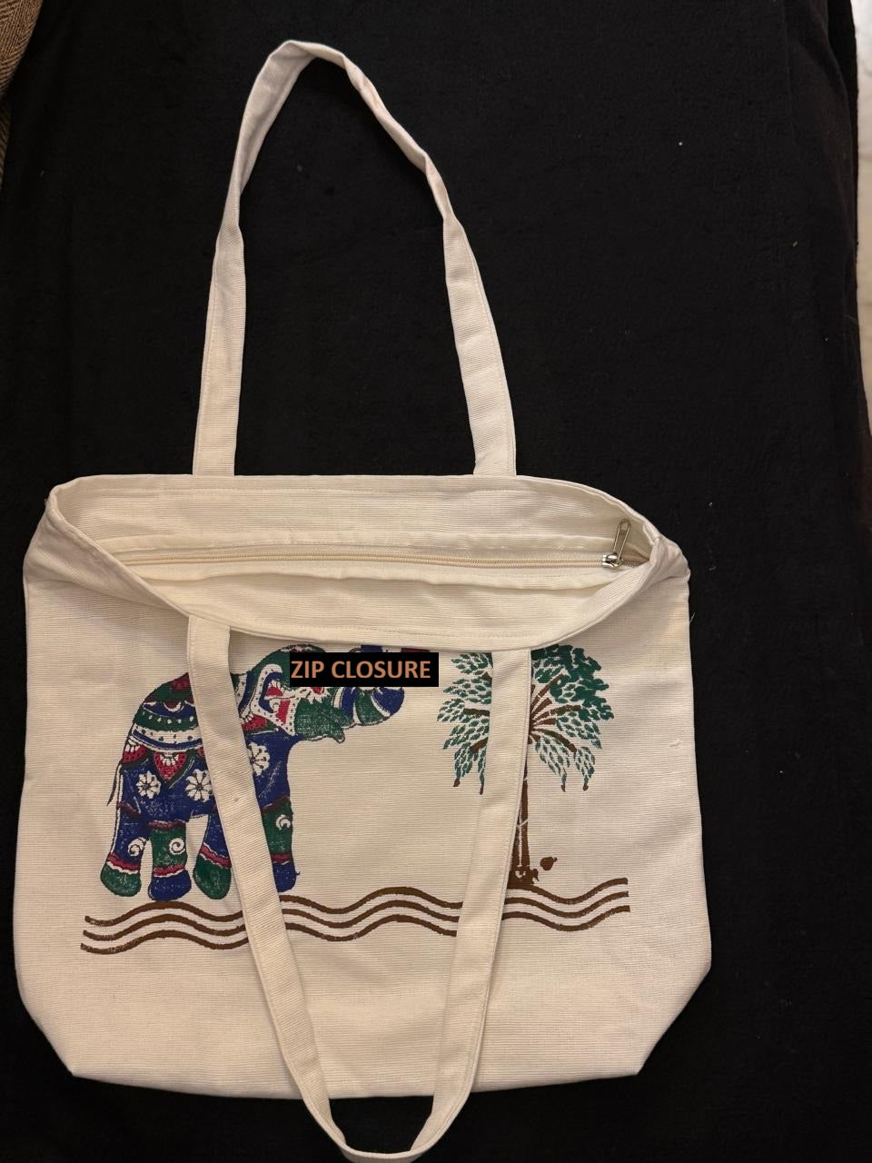 Equine Hues – Hand Block Printed Tote Bag