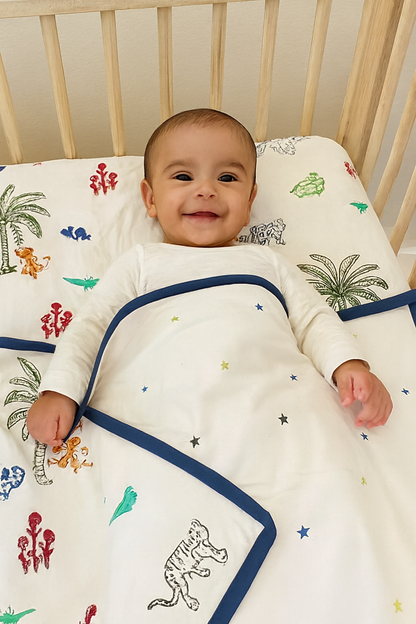 Snuggle Safari: 3-Layered Reversible Dohar for Kids (0–7 Years)