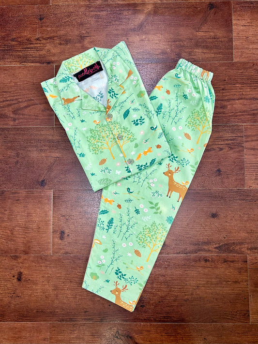 Forest Fantasy Night suit 🌿🦌🐇