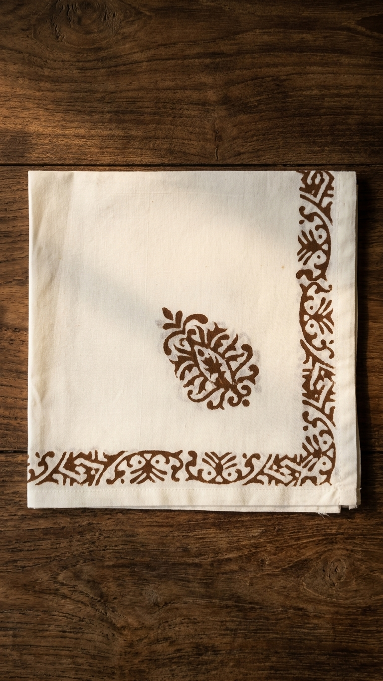 Anugrah - Set of 6 Hand Block Printed Table Napkins