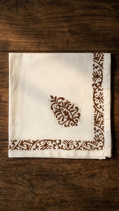 Anugrah - Set of 6 Hand Block Printed Table Napkins