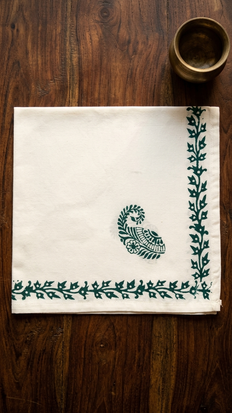 Zaika - Set of 6 Hand Block Printed Table Napkins