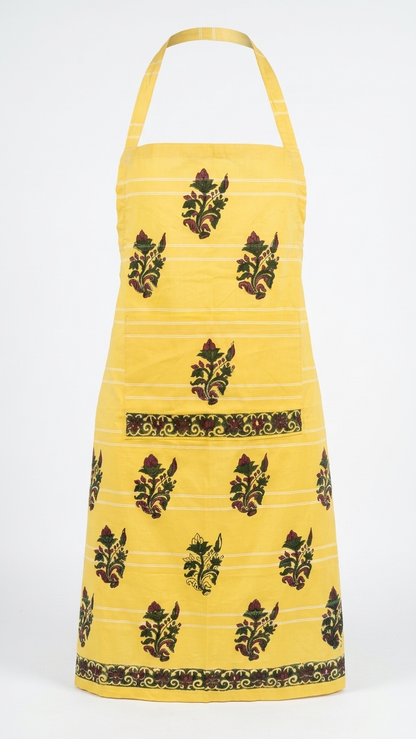 Chef's Charm - Hand Block Printed Cotton Apron
